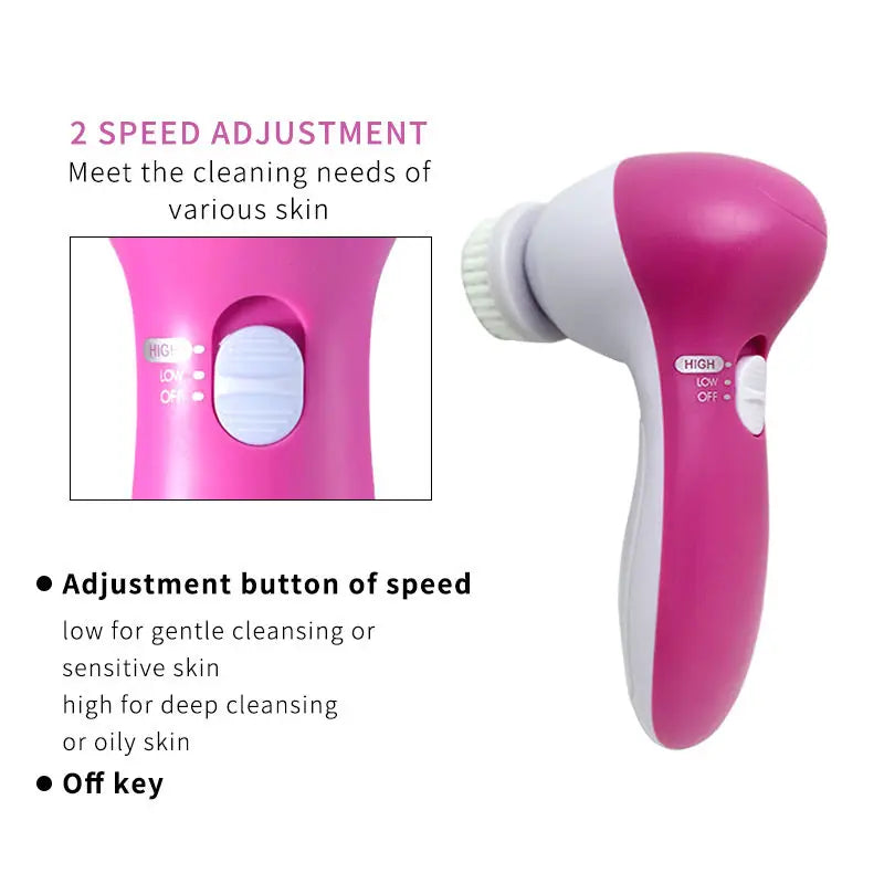 Electric 5 In 1 Facial Cleaner