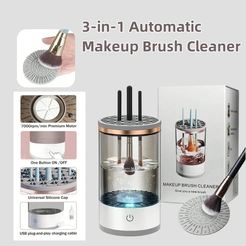 3 In 1 Electric Makeup Brush Cleaner